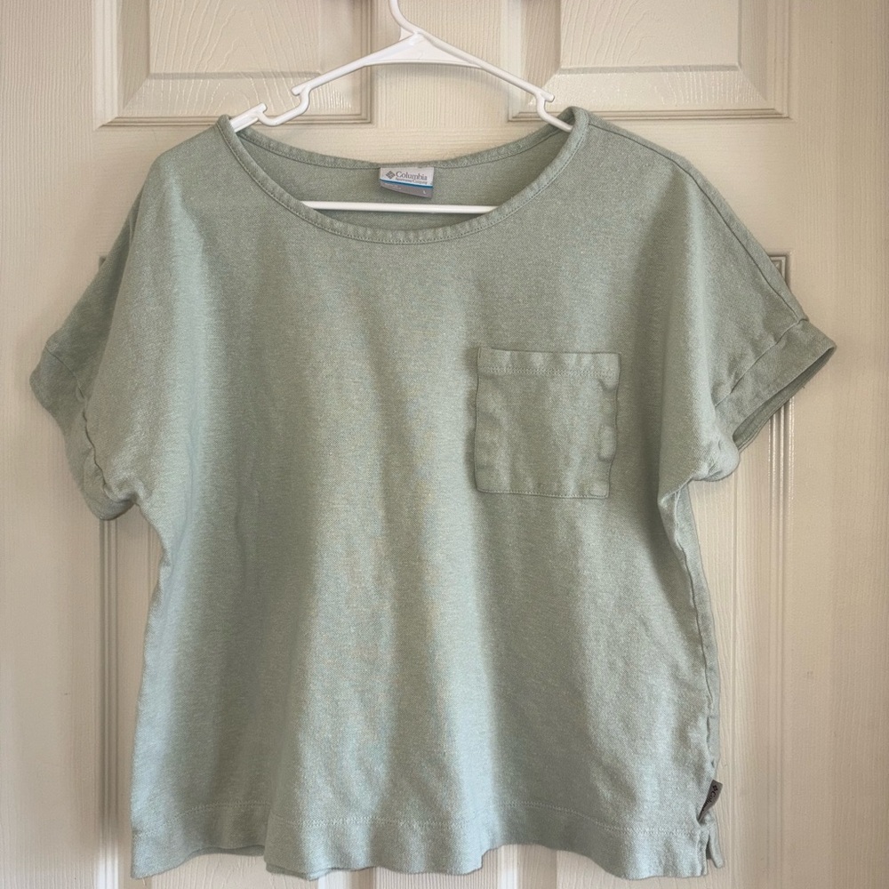 Columbia Casual Green Short Sleeve Top